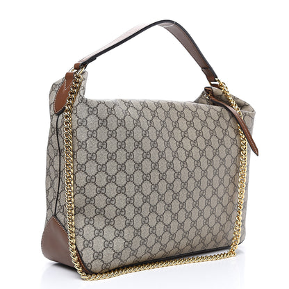 Gucci GG Supreme Monogram Large Linea A Hobo Light Brown 2 of 9