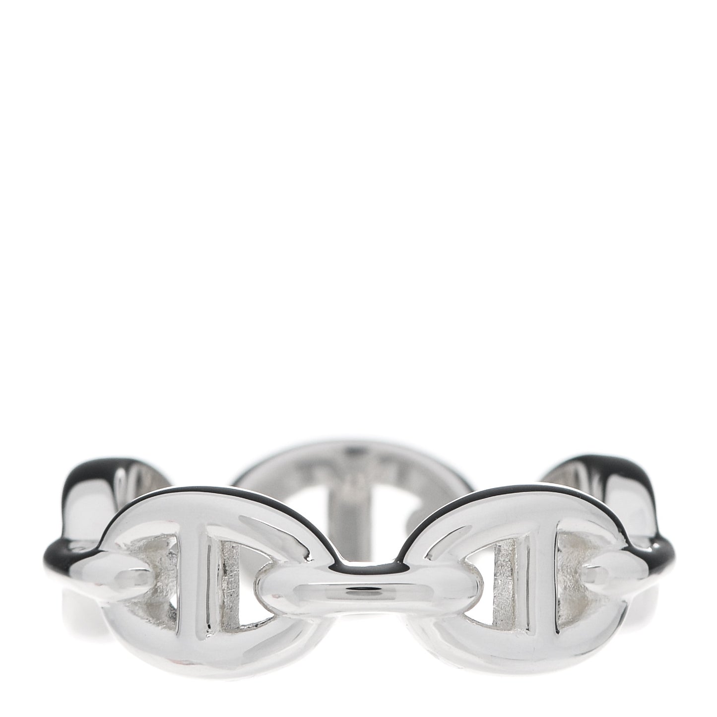 Sterling Silver PM Chaine d'Ancre Enchainee Band Ring 55 7.25