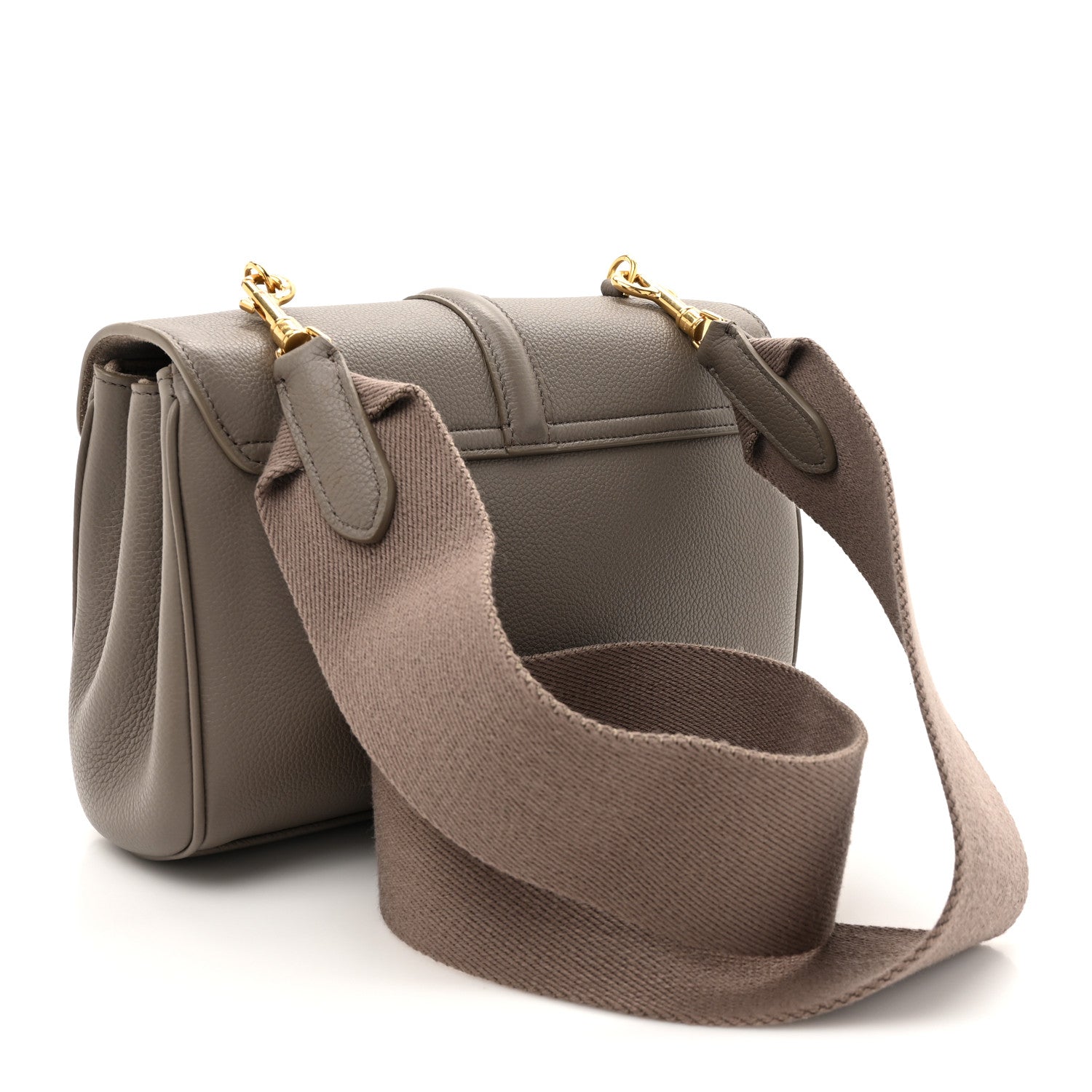 Celine Grained Calfskin Teen Soft 16 Shoulder Bag Taupe 2 of 10
