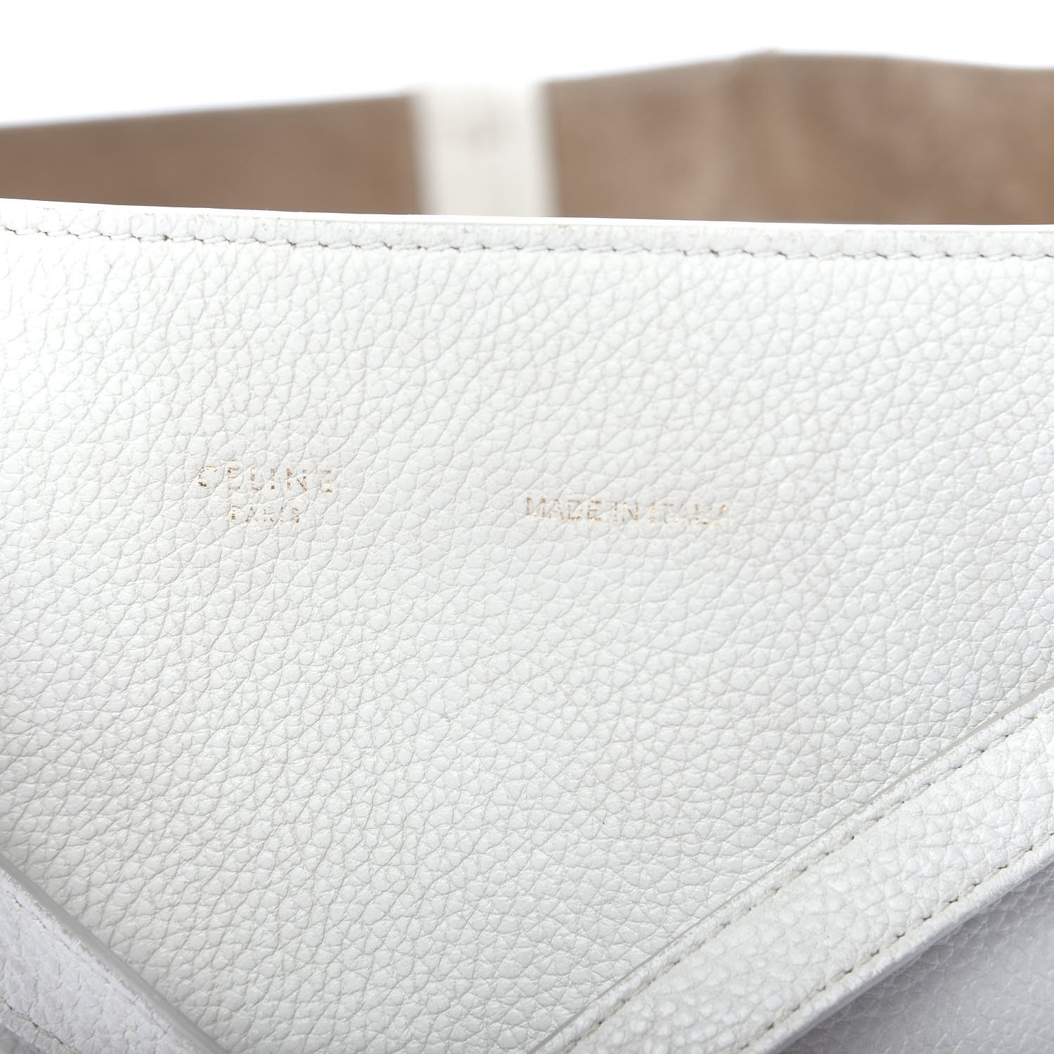 Celine Grained Calfskin Small Belt Cabas Phantom Light Grey 6 of 11