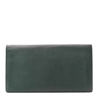 Hermes Evercolor Citizen Twill Long Wallet Vert De Gris 1 of 9