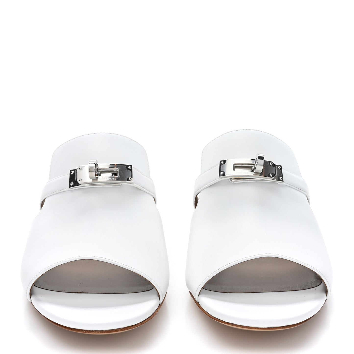Goatskin Candy Sandals 39 White