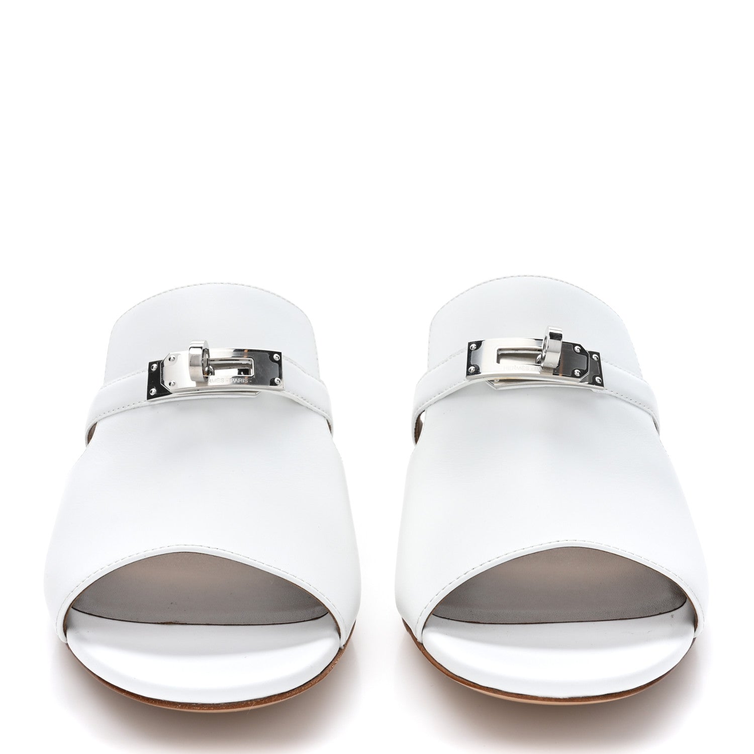 Hermes Goatskin Candy Sandals 39 White 2 of 11