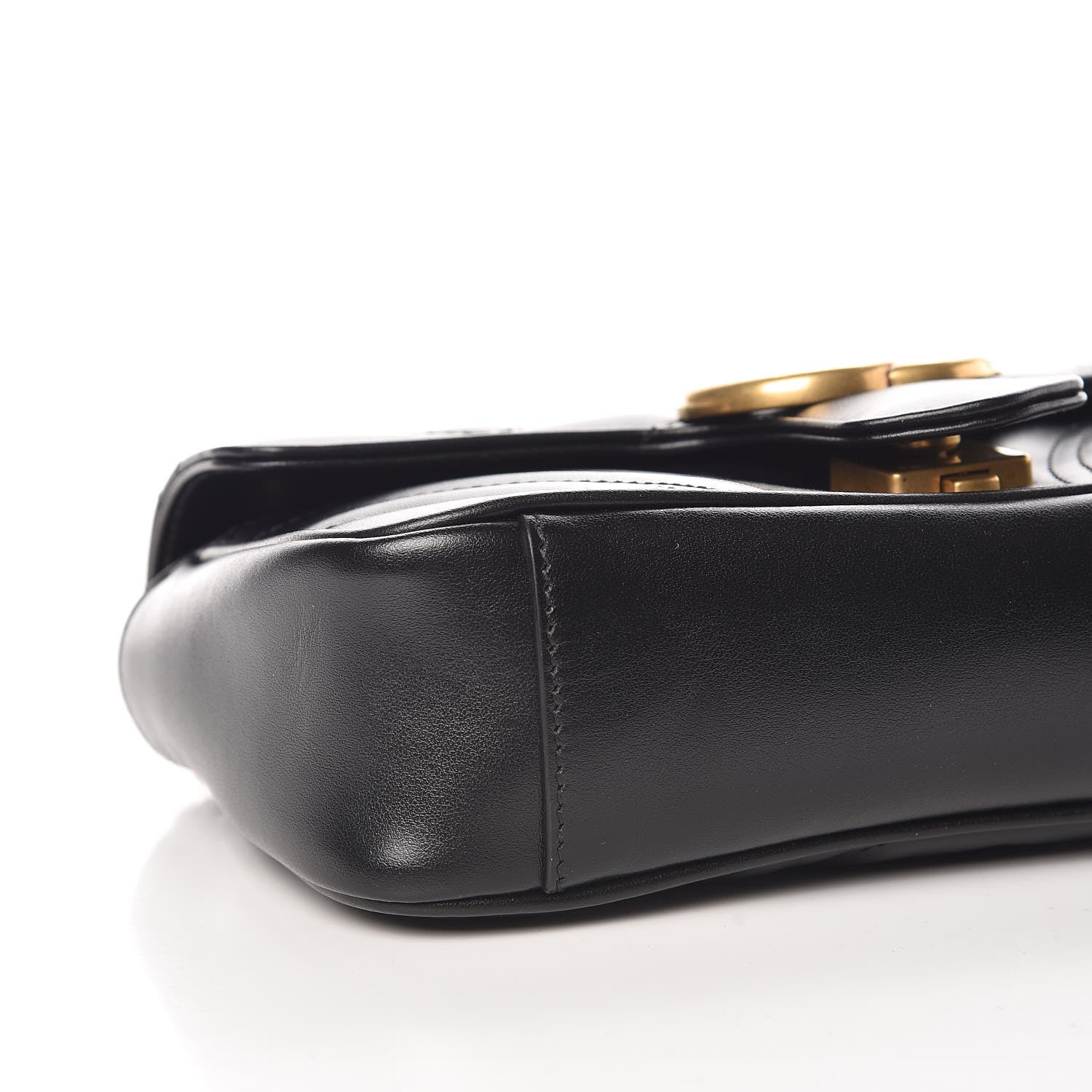Gucci Calfskin Matelasse Mini GG Marmont Shoulder Bag Black 8 of 10