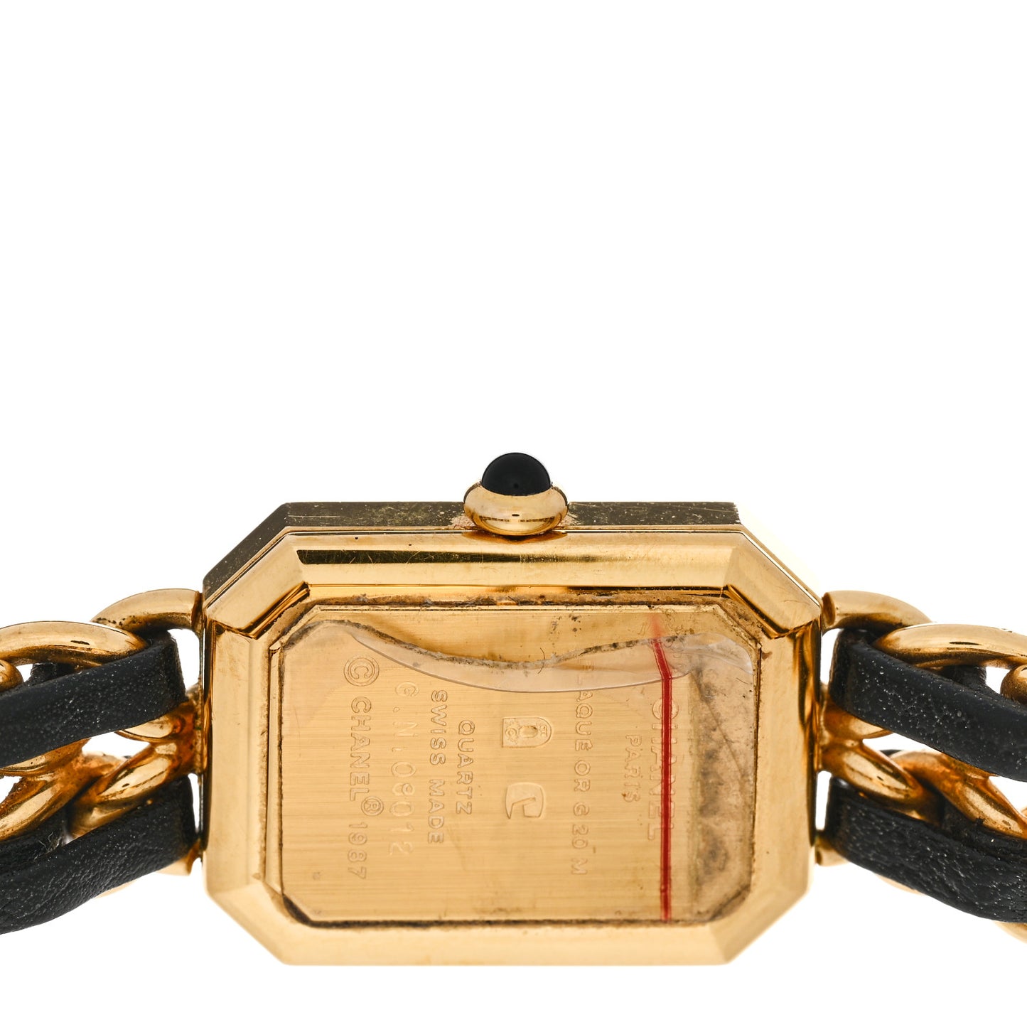 Stainless Steel Lambskin 20mm Chain Premiere Quartz Watch Gold XL