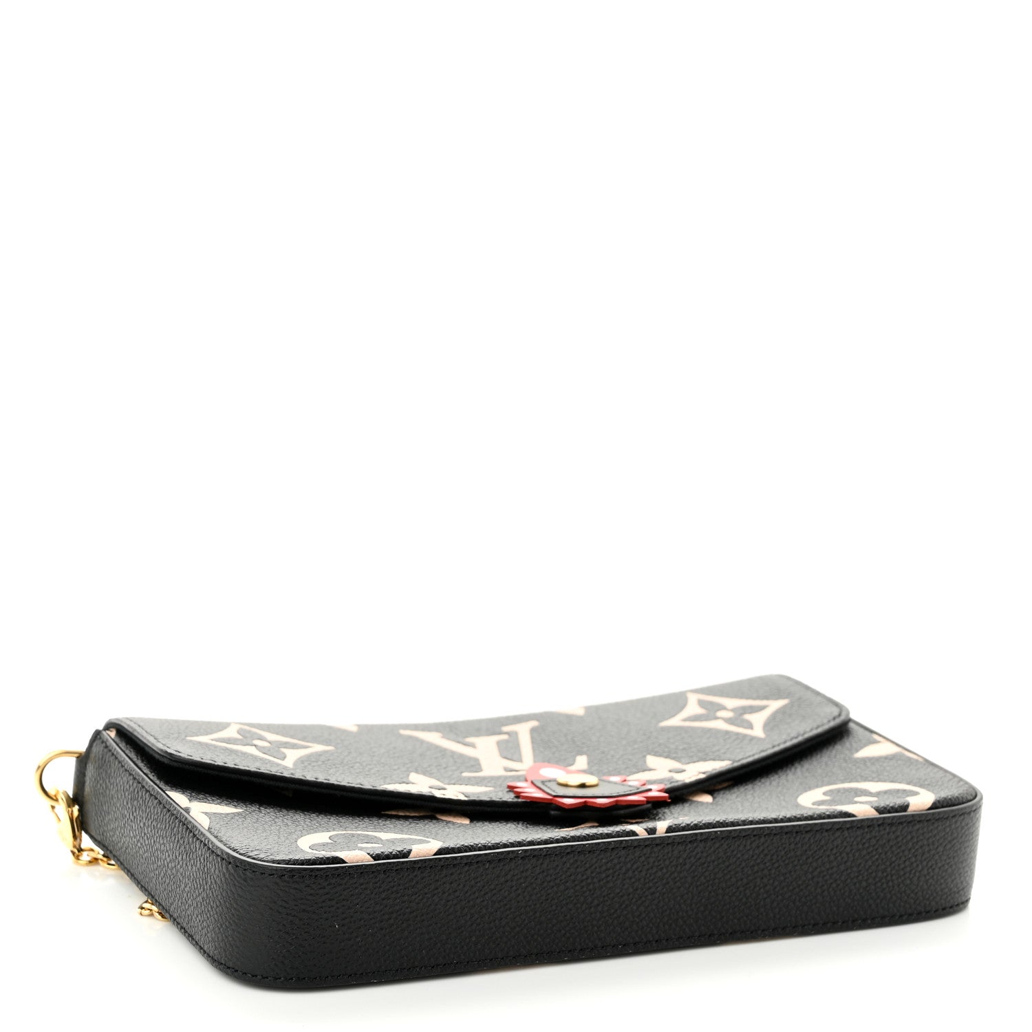 Louis Vuitton Empreinte Monogram Giant Crafty Pochette Felicie Black Crème 4 of 10