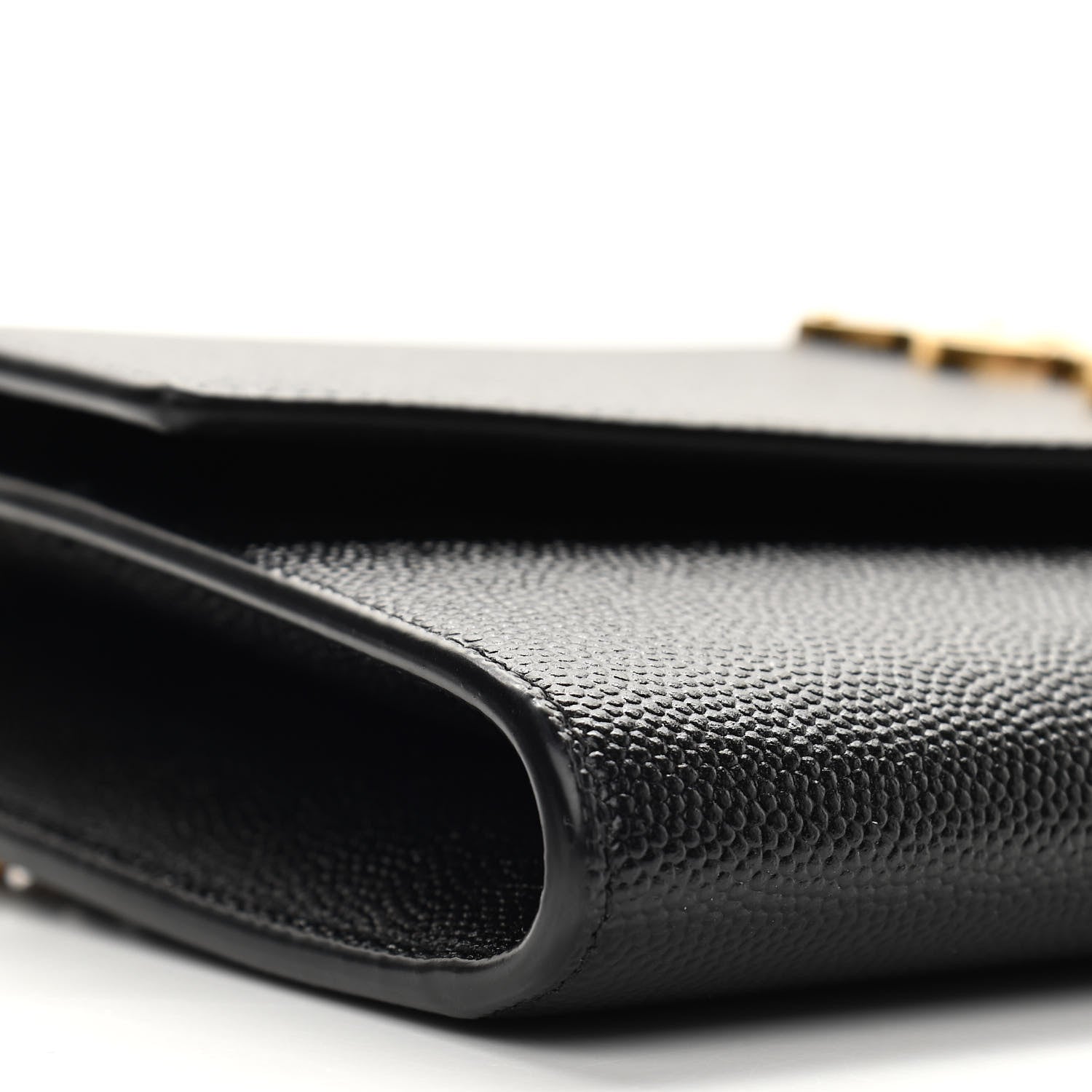 Saint Laurent Grain De Poudre Uptown Chain Wallet Black 10 of 12