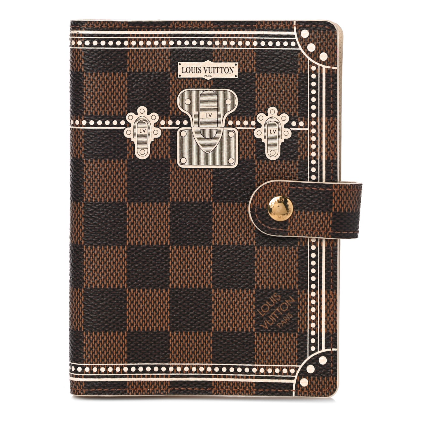Damier Ebene Trunk Small Ring Agenda Cover White