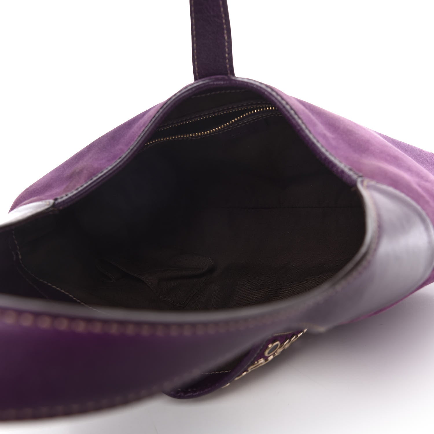 Gucci Suede Studded Jackie O Bouvier Hobo Purple 5 of 10