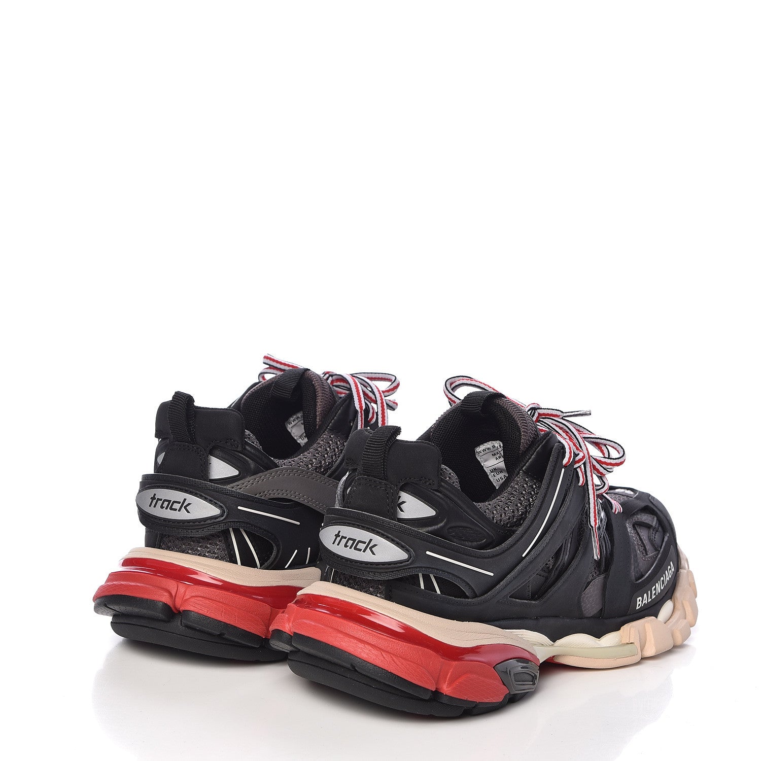 Balenciaga Mesh Nylon Womens Track Sneakers 38 Black Gris 4 of 8