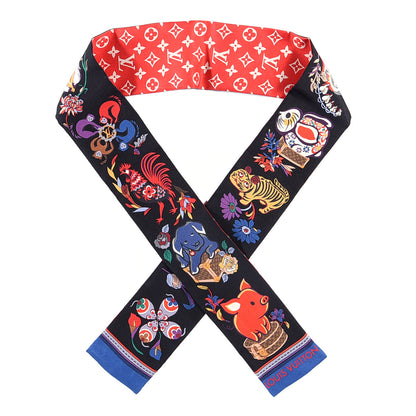 Louis Vuitton Silk Monogram Superstition Bandeau Black 1 of 3