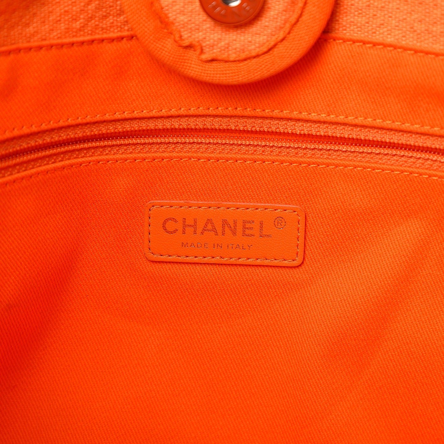 Canvas Small Deauville Tote Orange