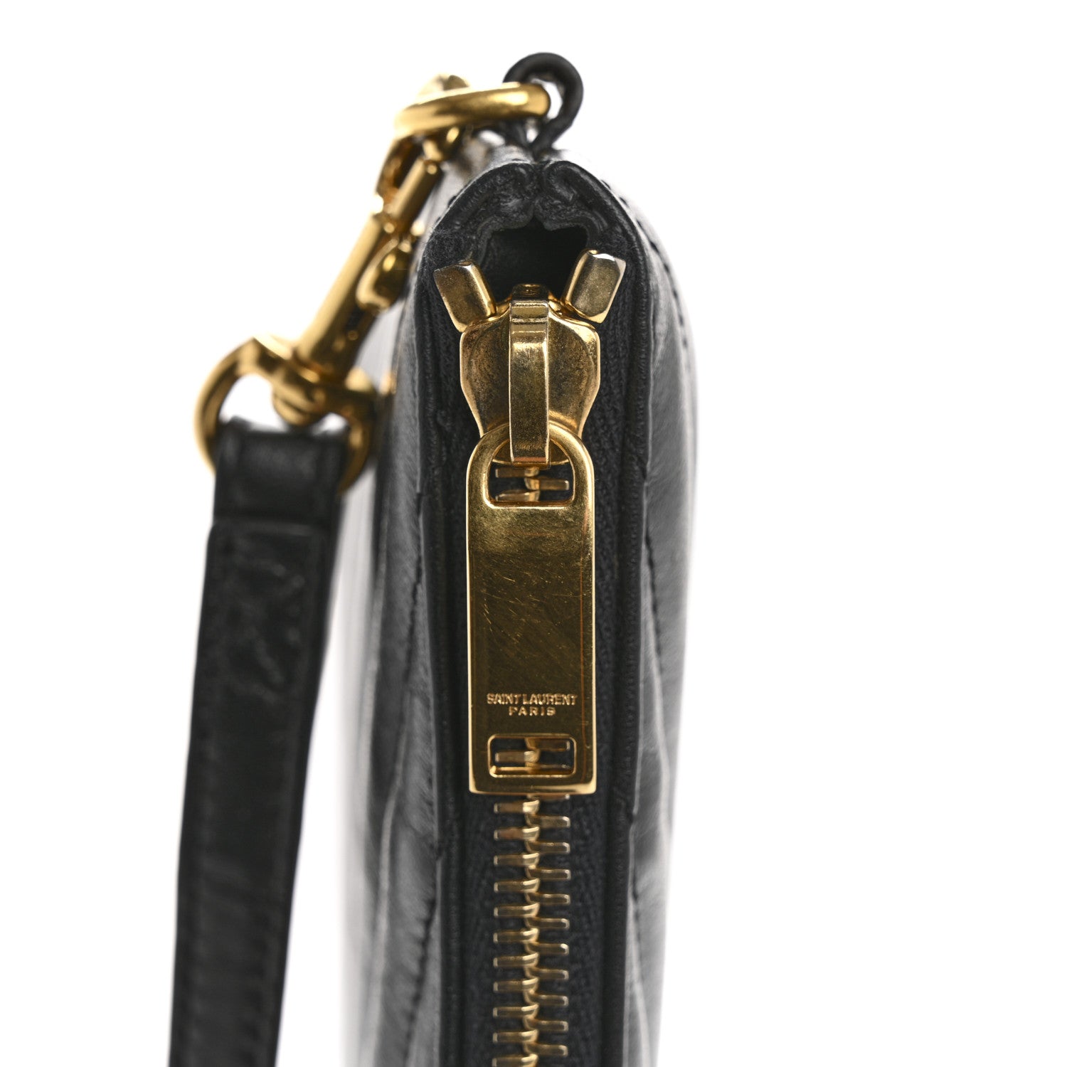 Saint Laurent Calfskin Matelasse Monogram Cassandre Tablet Pouch Black 9 of 10
