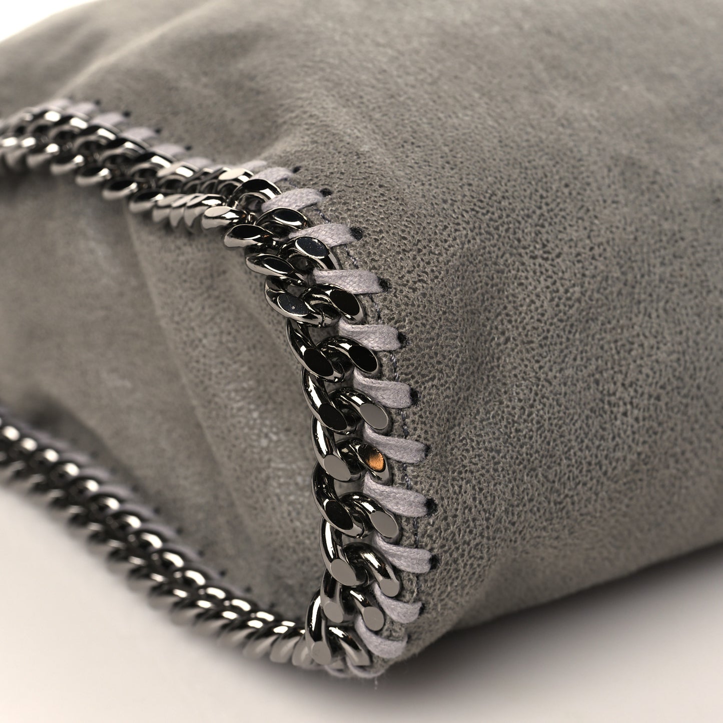 Shaggy Deer Falabella Fold Over Tote Grey