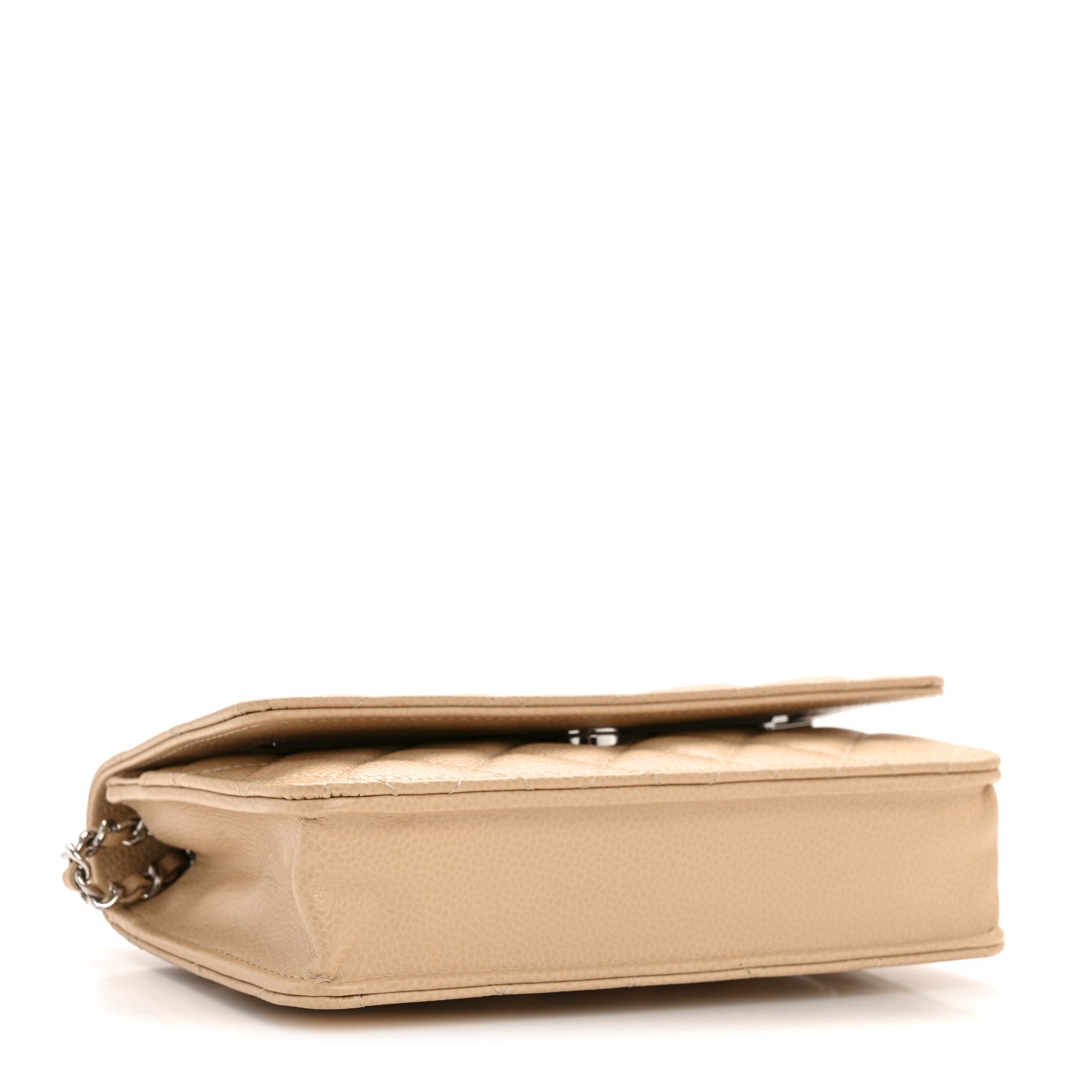 Chanel Caviar Quilted Wallet on Chain WOC Beige 4 of 12