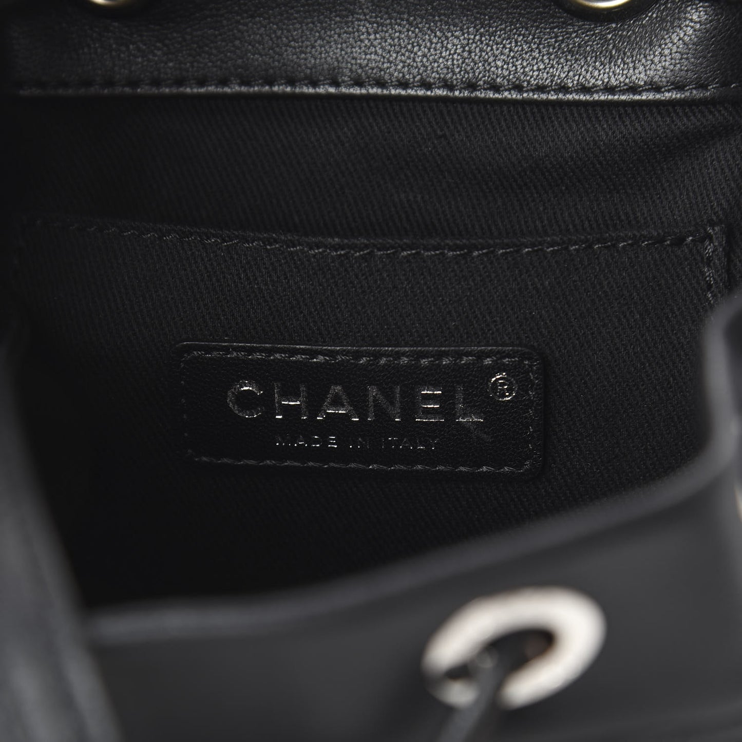 Lambskin Quilted Metallic Bubble Backpack Black