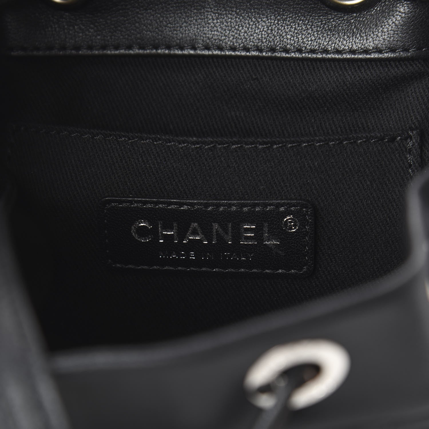 Chanel Lambskin Quilted Metallic Bubble Backpack Black 5 of 9