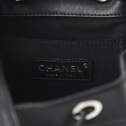 Chanel Lambskin Quilted Metallic Bubble Backpack Black 5 of 9