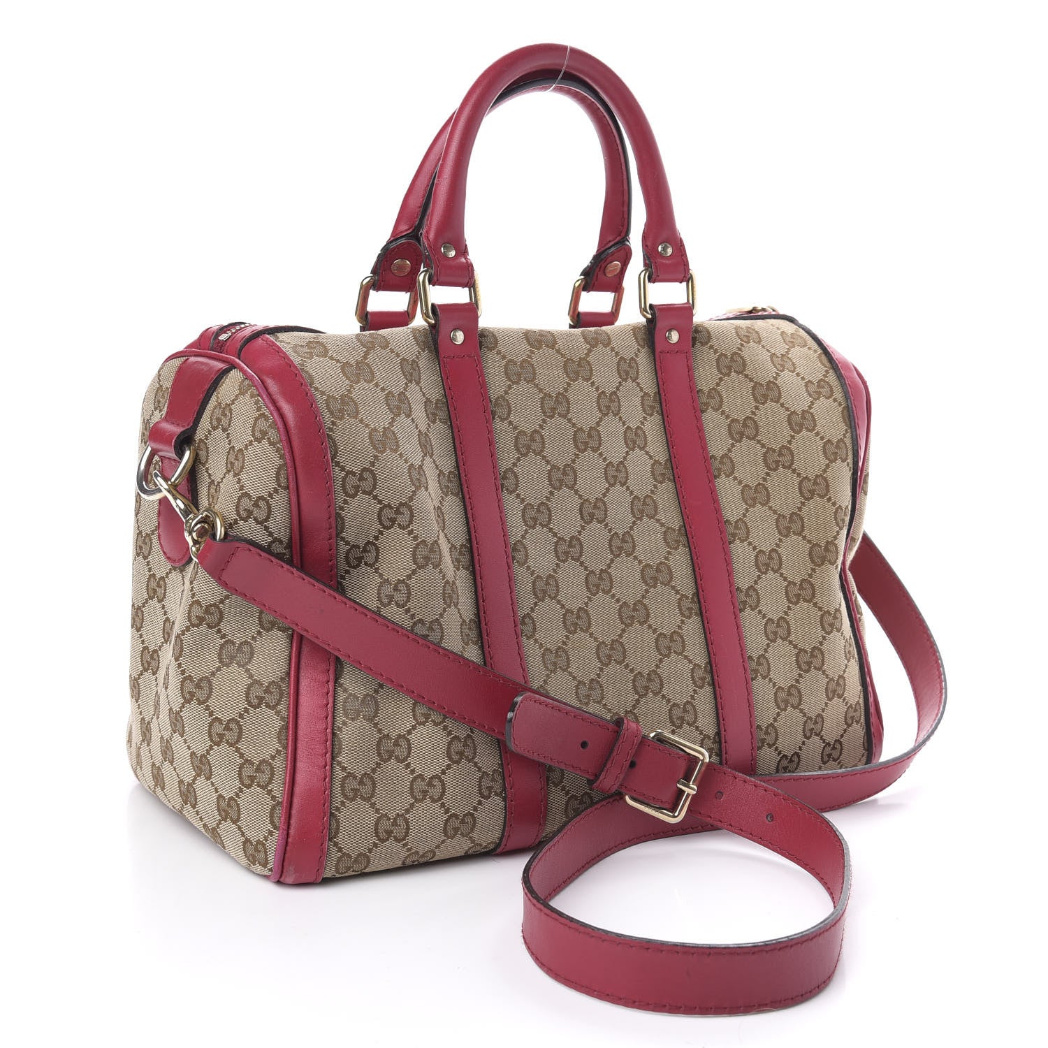 Gucci Monogram Medium Joy Boston Beige Peonia Flower 3 of 16
