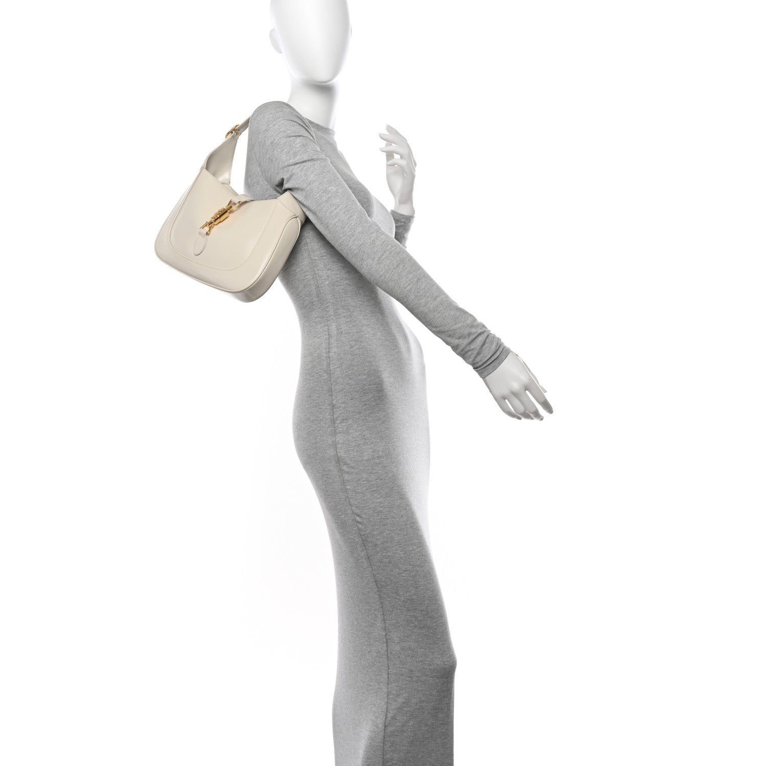 Gucci Boarded Dyana Lux Calfskin Small Jackie 1961 Hobo Mystic White 2 of 11