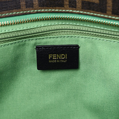 Fendi Zucca Spalmati Clover Print Medium Roll Tote Tobacco 5 of 11