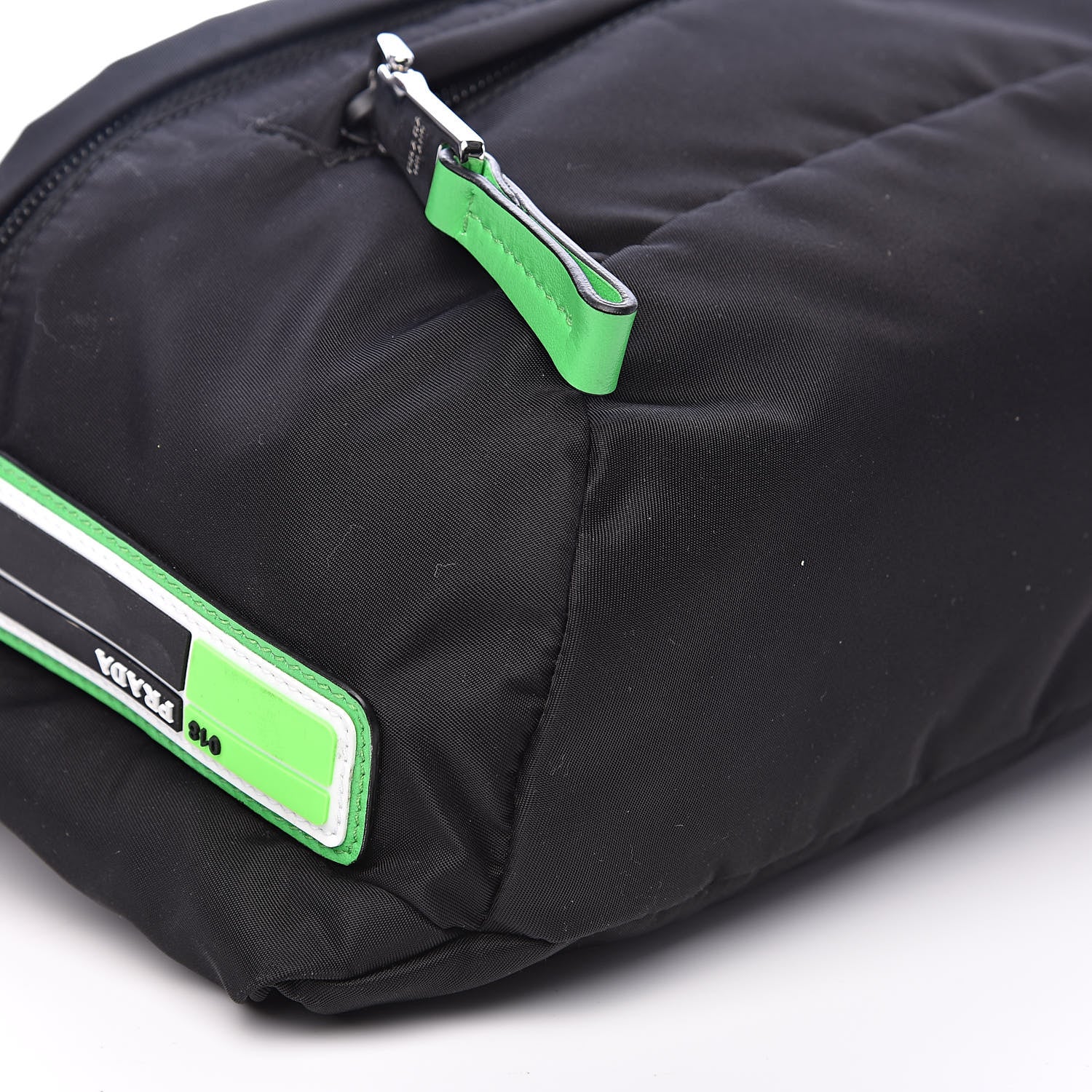 Prada Tessuto Nylon Belt Bag Black Verde 7 of 9
