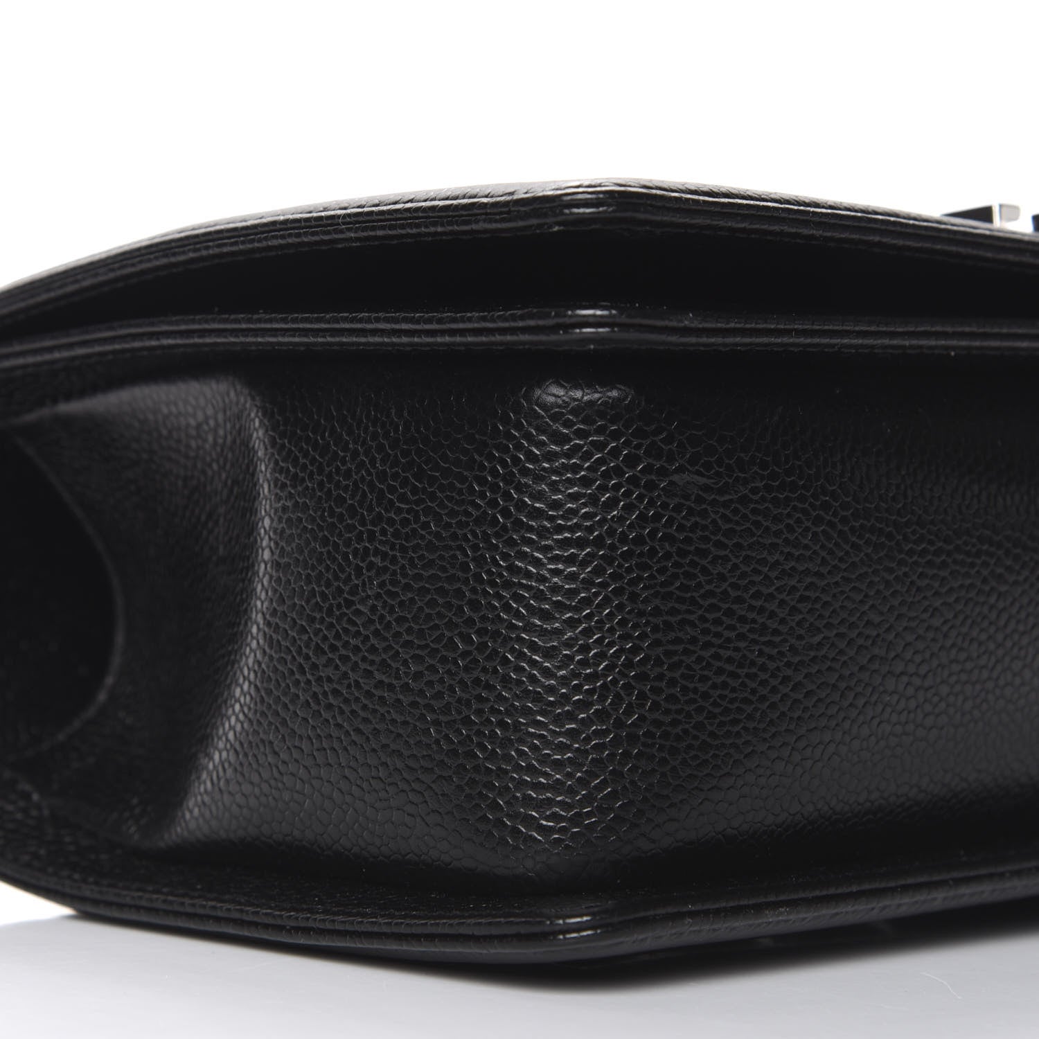 Chanel Caviar Chevron Quilted Medium Boy Flap Black 6 of 10