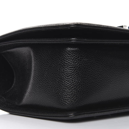 Chanel Caviar Chevron Quilted Medium Boy Flap Black 6 of 10