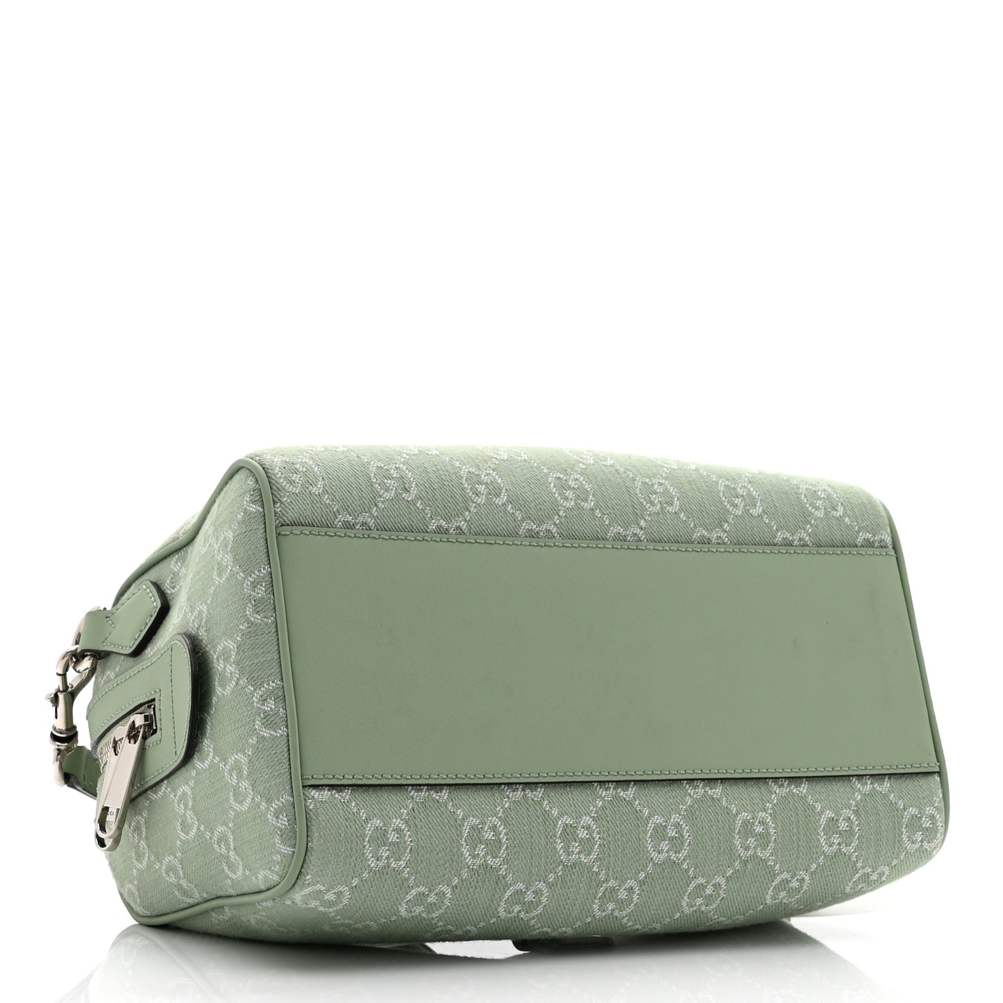Summer Denim Calfskin GG Monogram Small Ophidia Top Handle Bag Pale Green