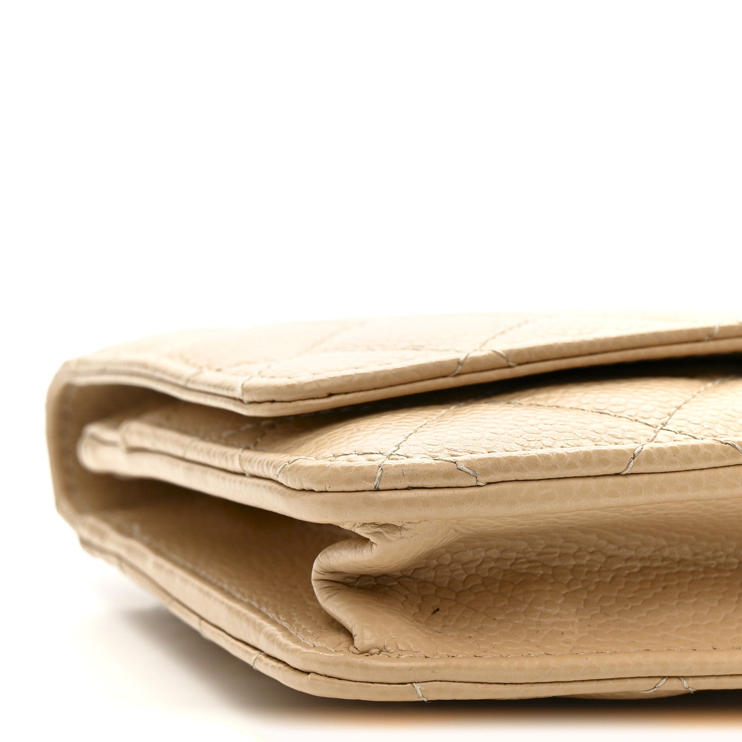 Chanel Caviar Quilted Wallet On Chain WOC Beige 10 of 15