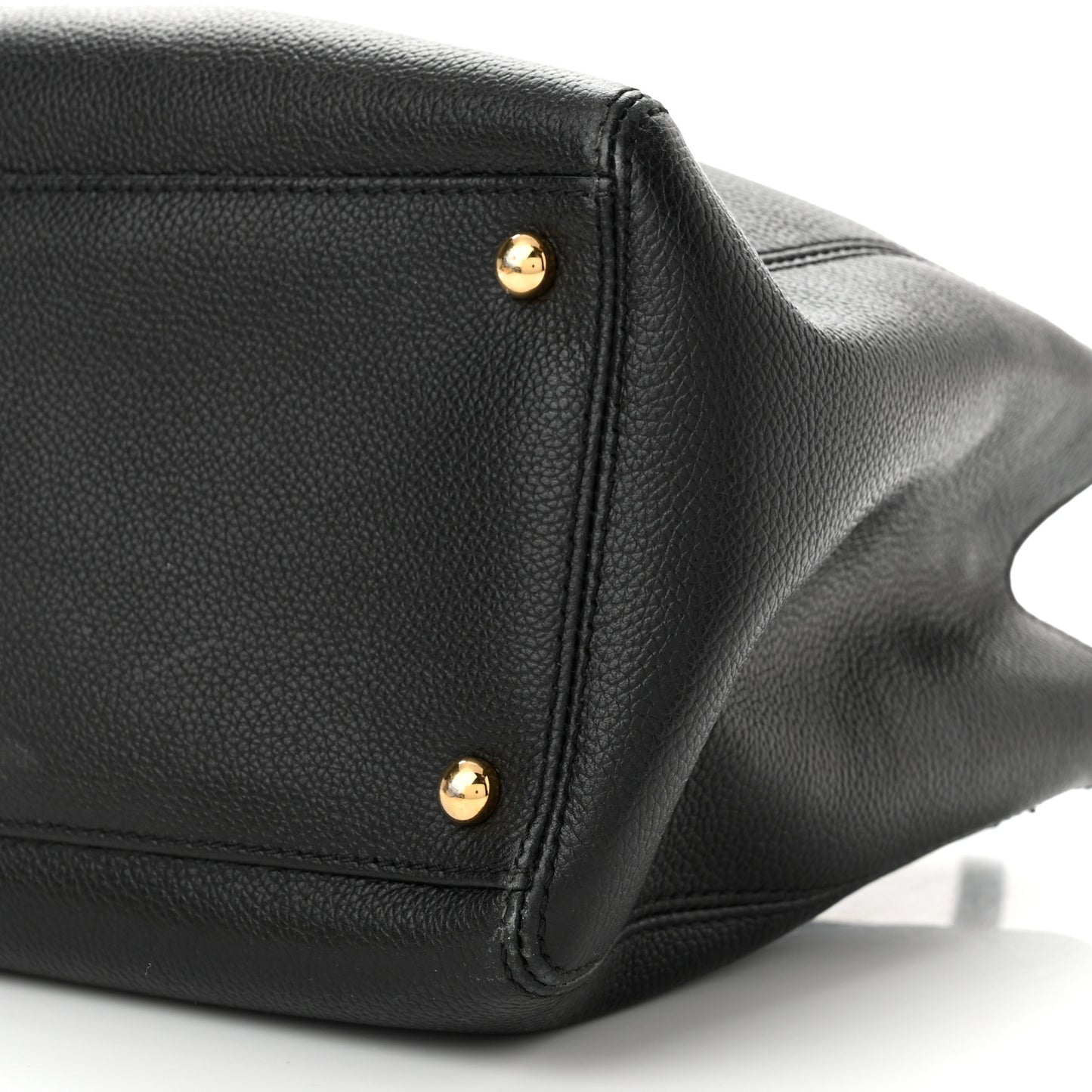 Calfskin Small Cerf Executive Shopper Tote Black