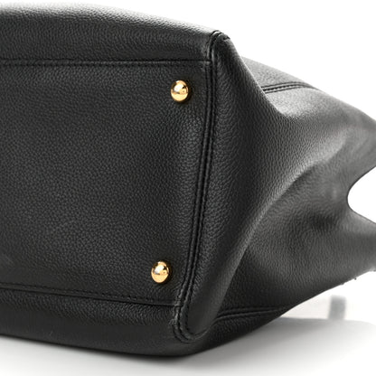 Chanel Calfskin Small Cerf Executive Shopper Tote Black 10 of 10
