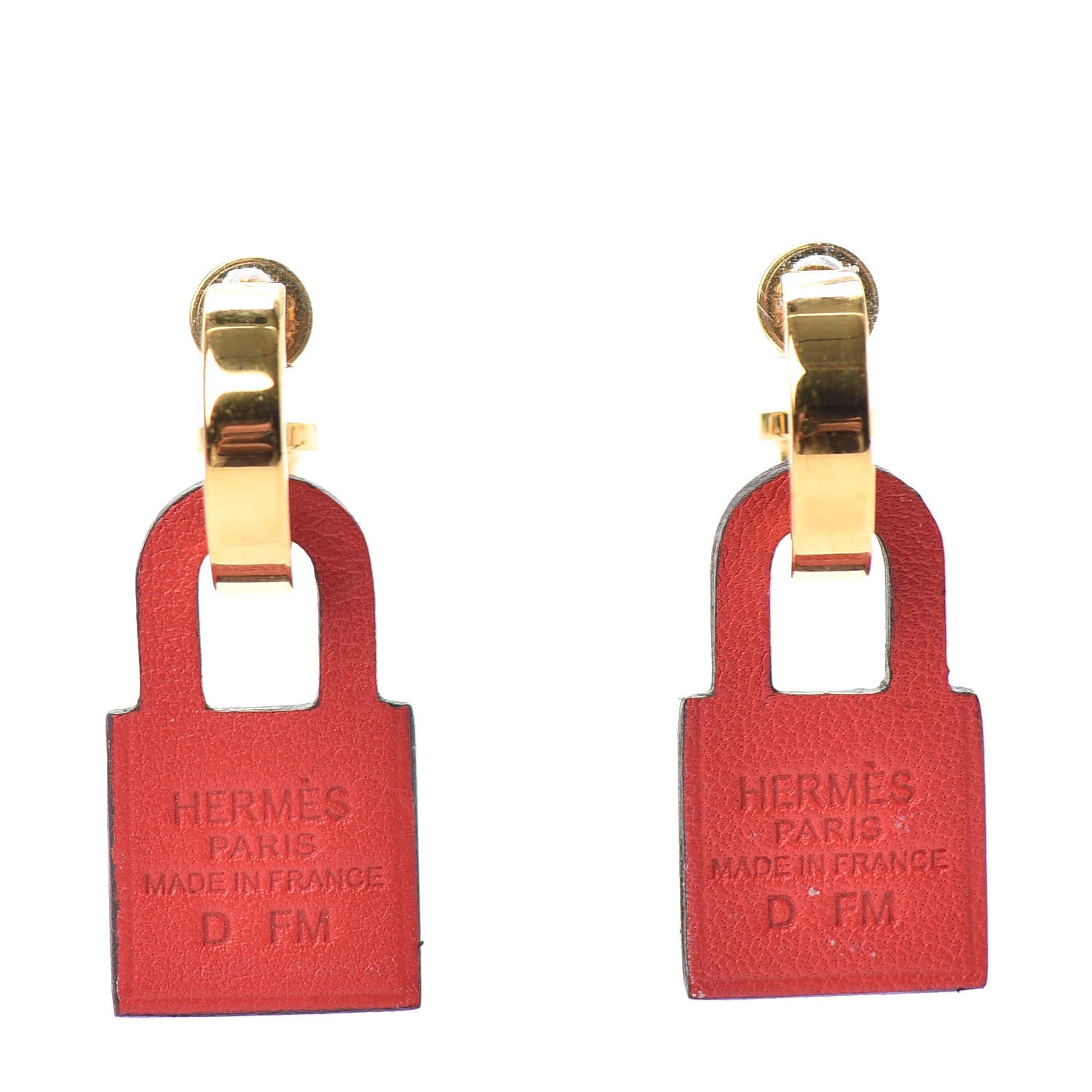 Hermes Swift O'Kelly Earrings Red 4 of 7