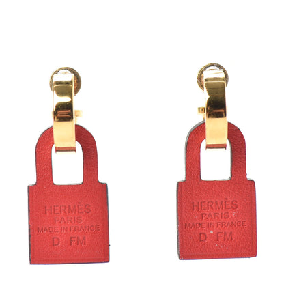 Hermes Swift O'Kelly Earrings Red 4 of 7