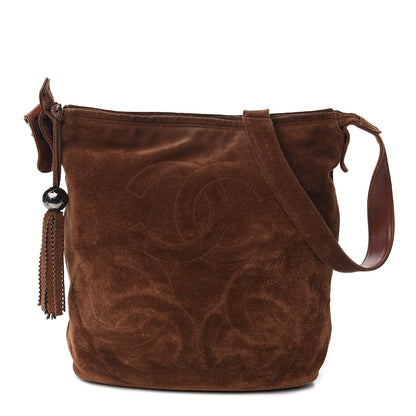 Chanel Suede CC Tassel Shoulder Bag Brown 1 of 14
