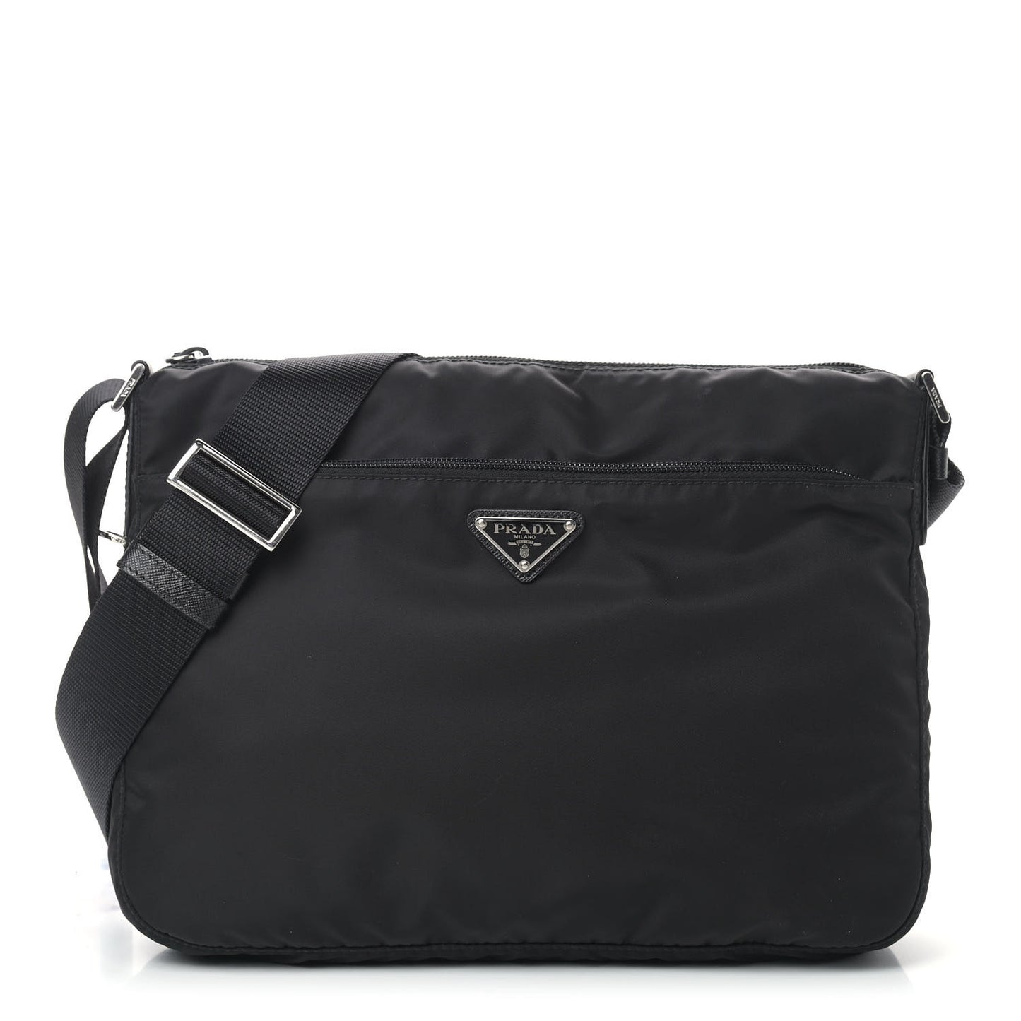 Nylon Vela Messenger Bag Black