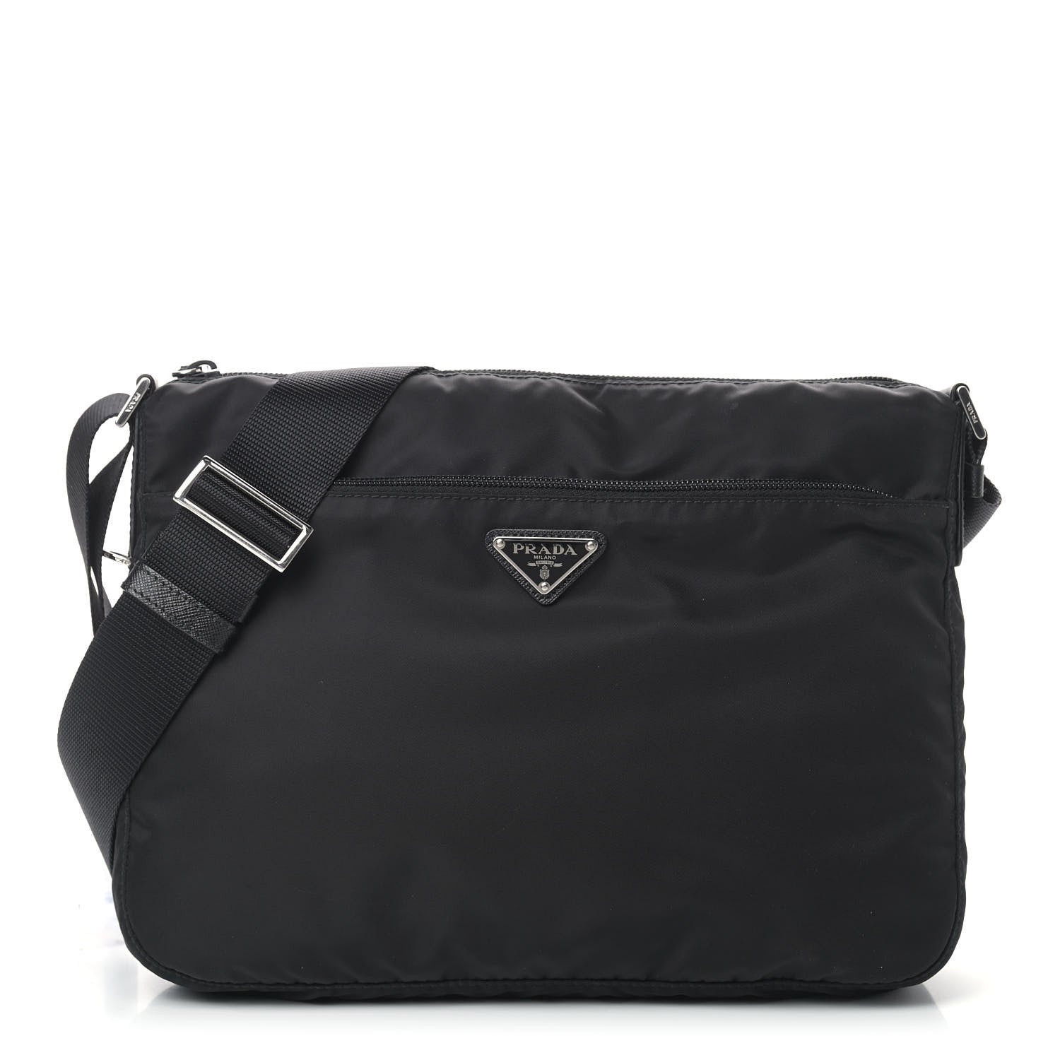 Prada Nylon Vela Messenger Bag Black 1 of 13