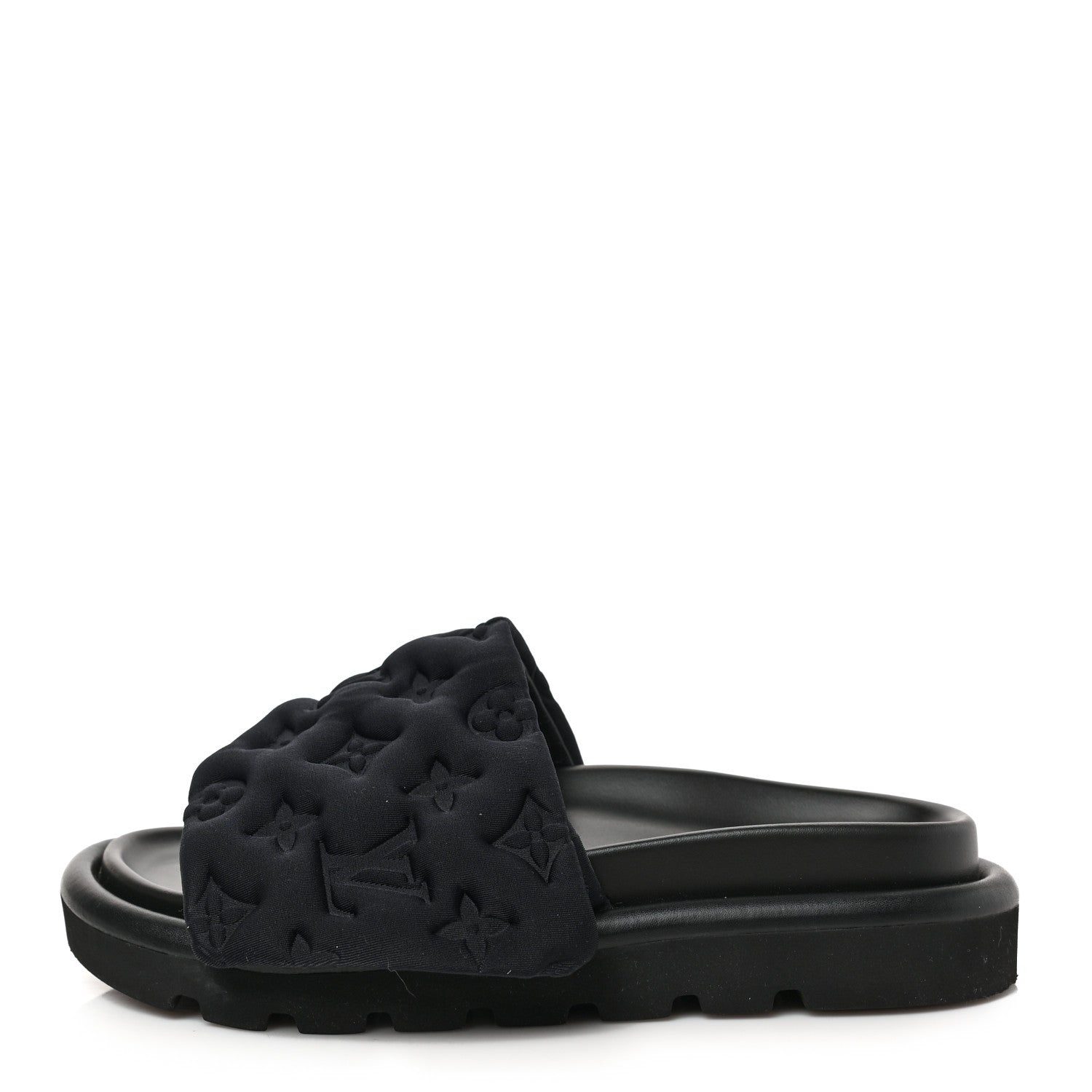 Louis Vuitton Technical Fabric Embossed Monogram Pool Pillow Comfort Mules 36 Black 1 of 9