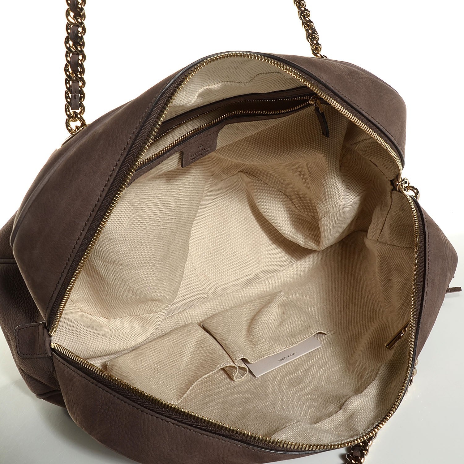 Gucci Vitello Range Medium Soho Bowler Grey Field 5 of 9