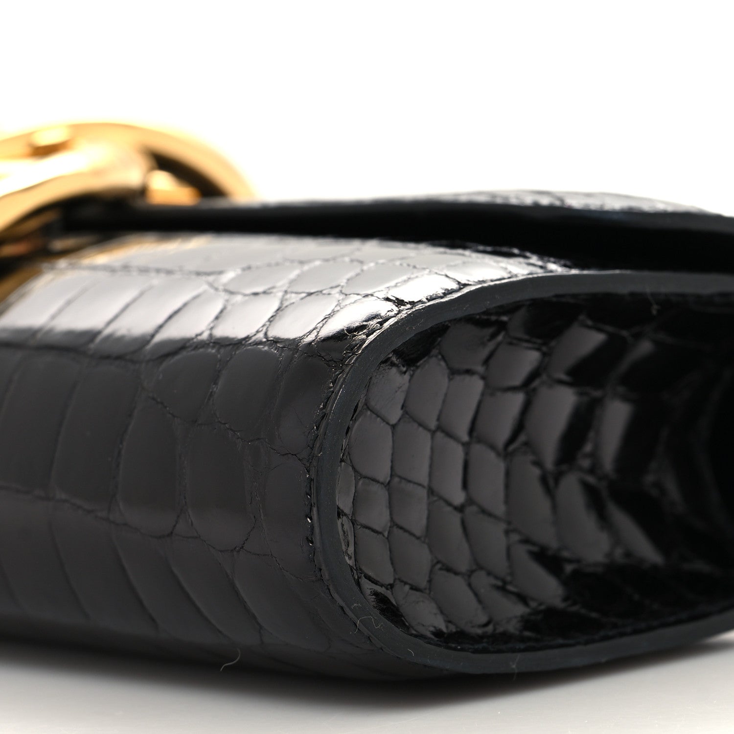 Hermes Shiny Niloticus Crocodile Egee Clutch Black 10 of 12