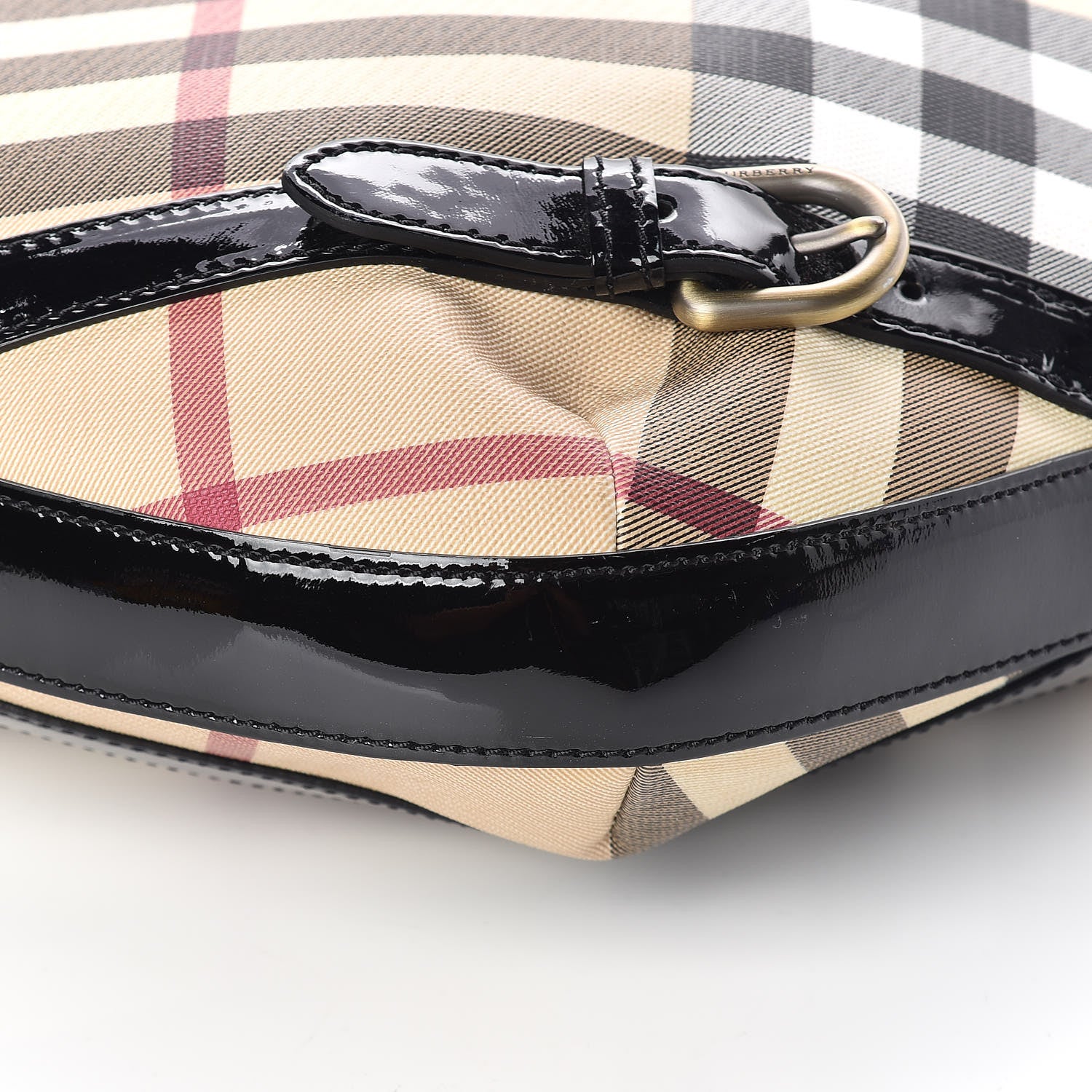 Burberry Supernova Check Buckle Hobo Black 10 of 10