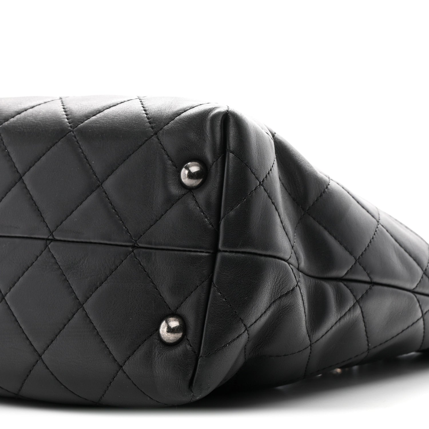 Chanel Calfskin Quilted Large Shopping In Chains Tote Black 10 of 10