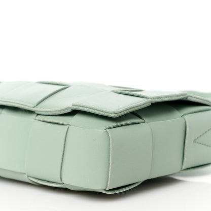 Bottega Veneta Lambskin Maxi Intreccio Small Cassette Crossbody Bag New Sauge 10 of 10