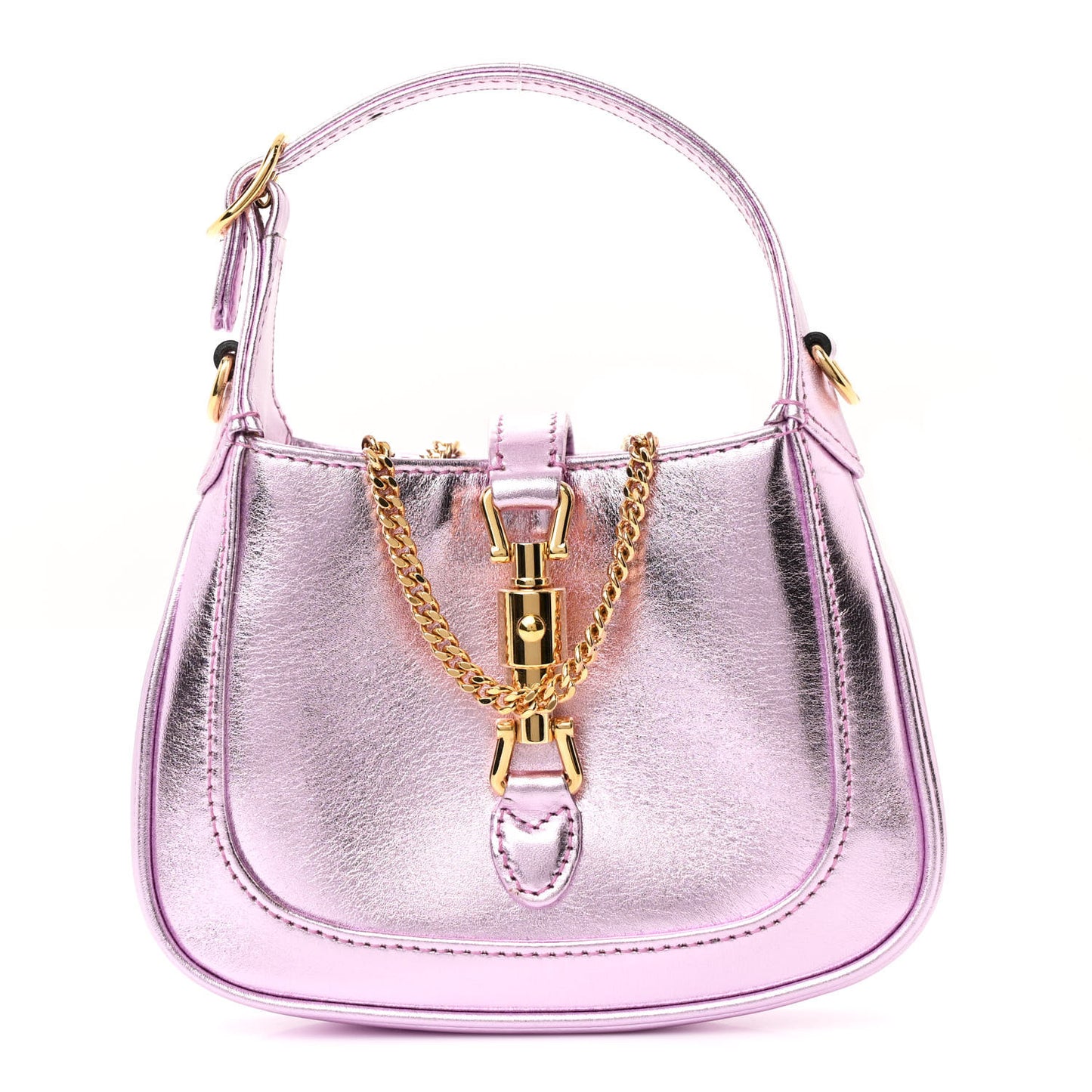 Laminated Nappa Nano Jackie 1961 Hobo Metallic Pink
