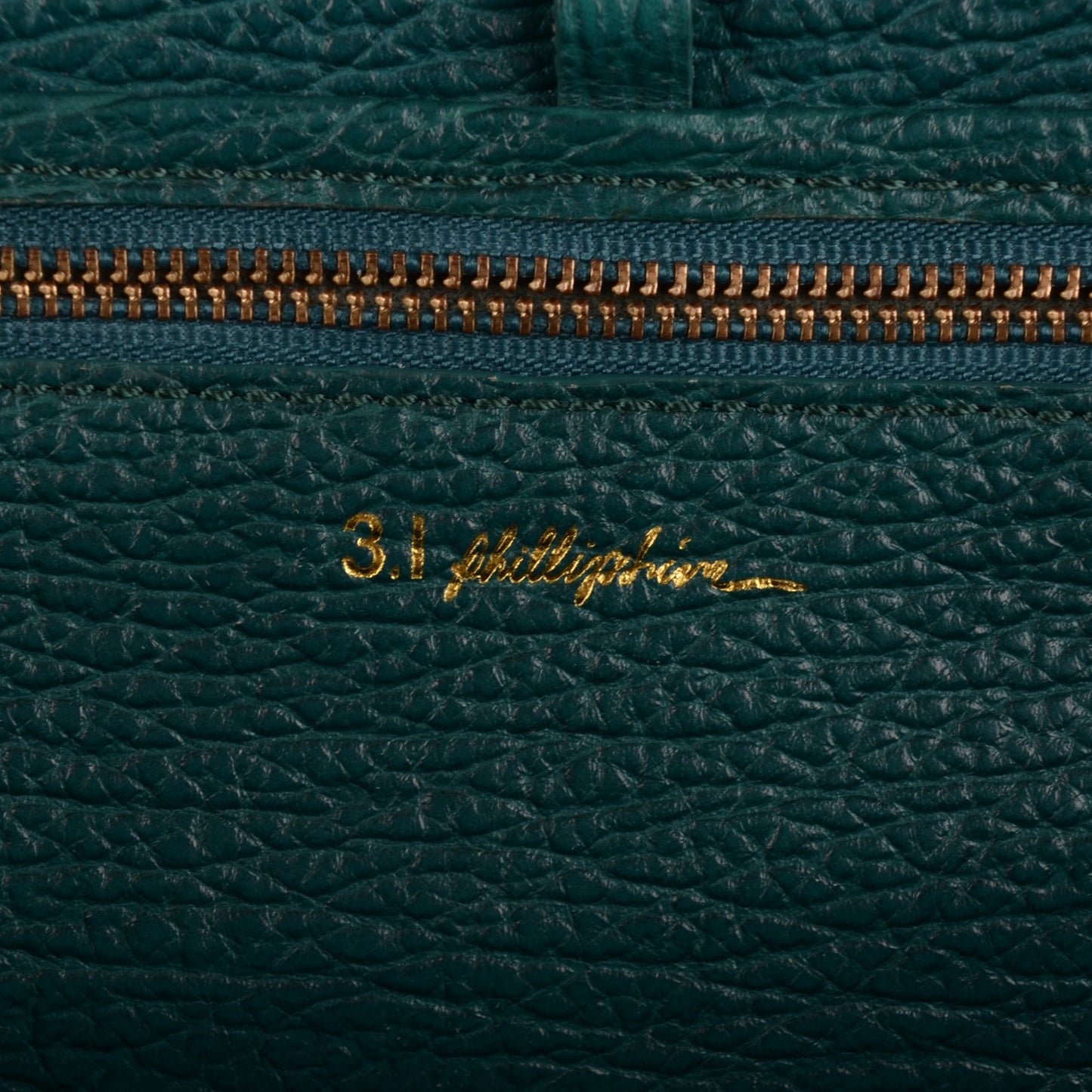 3.1 Textured Leather Large Pashli Satchel Jade