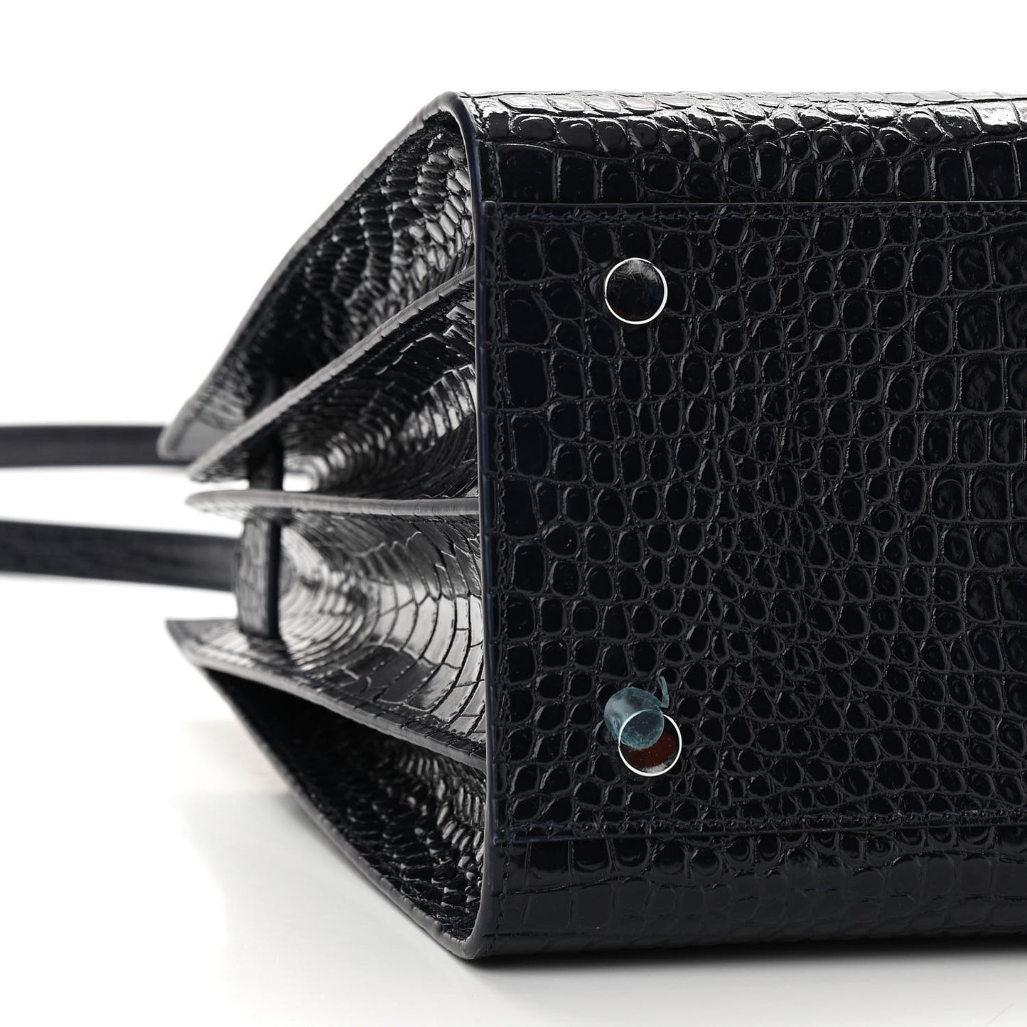 Calfskin Crocodile Embossed Small Sac De Jour Dark Notte