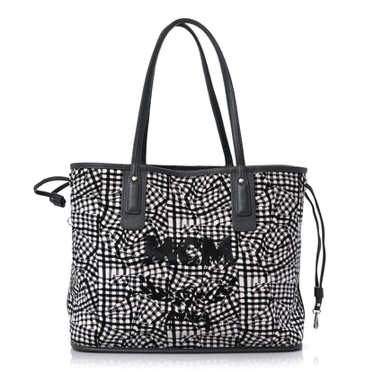 MCM Visetos Large Liz Reversible Shopper Tote Grey 14 of 19