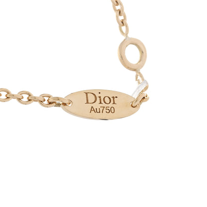 Christian Dior 18K Yellow Gold Diamond Mother of Pearl Rose Des Vents Necklace 4 of 5