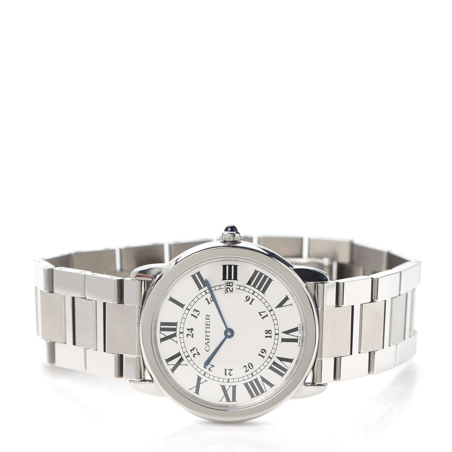 Cartier Stainless Steel 36mm Ronde Solo Quartz Watch 2 of 6