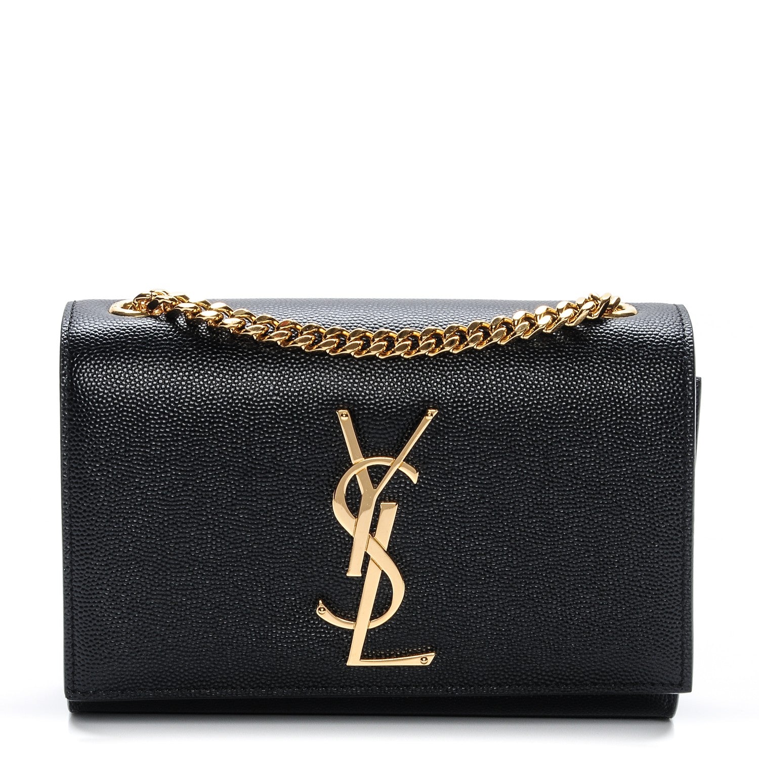 Saint Laurent Grain De Poudre Small Monogram Kate Satchel Black 1 of 6
